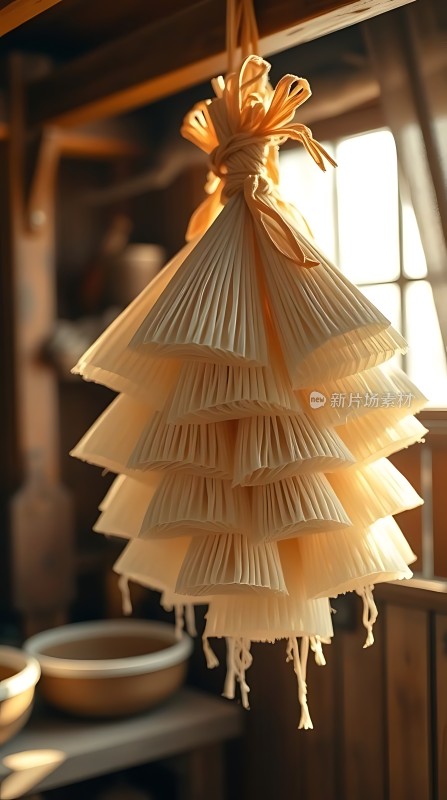 阳光下的竹编艺术