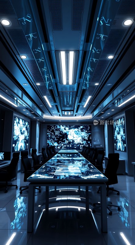 科技感会议室未来主义风格