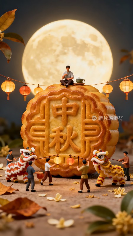 中秋月圆人团圆