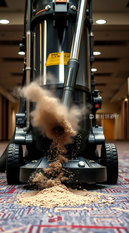 吸尘器强力清洁地毯灰尘四散