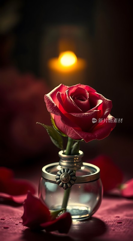 玫瑰与烛光