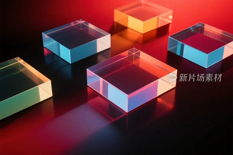 彩色透明方块光影艺术
