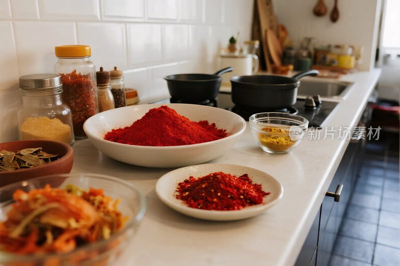 厨房烹饪食材展示