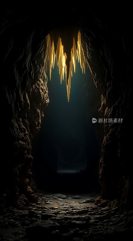 黑暗洞穴中的神秘光芒