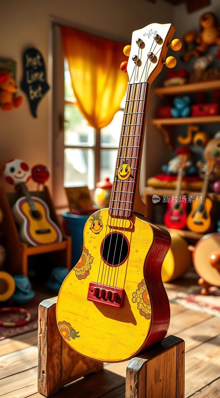 儿童玩具吉他温馨房间展示