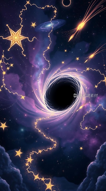 星际黑洞与璀璨星河