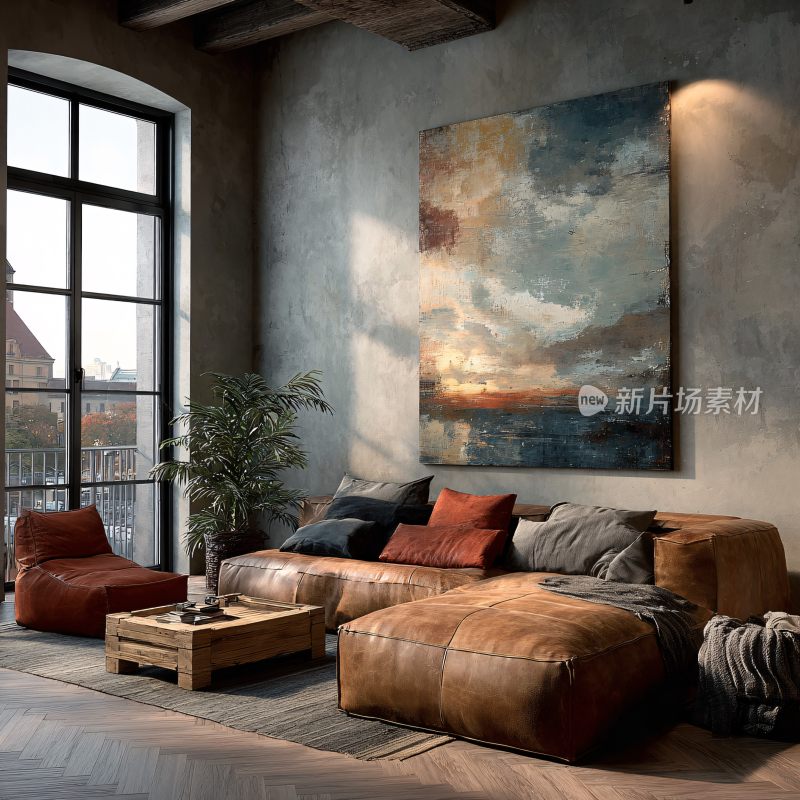 现代风格舒适客厅室内场景