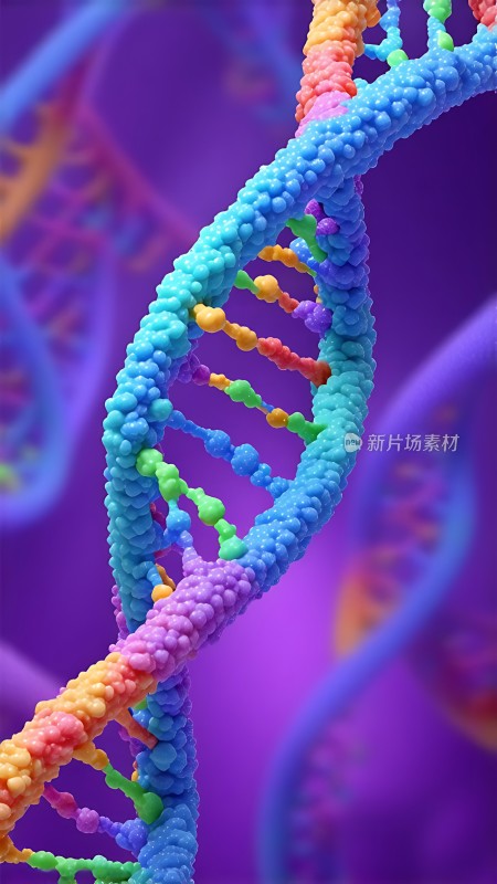 多彩DNA螺旋结构