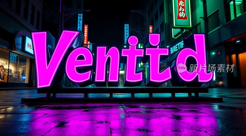 霓虹灯下的时尚都市风情