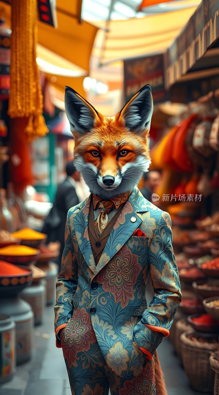 市场中的狐狸绅士