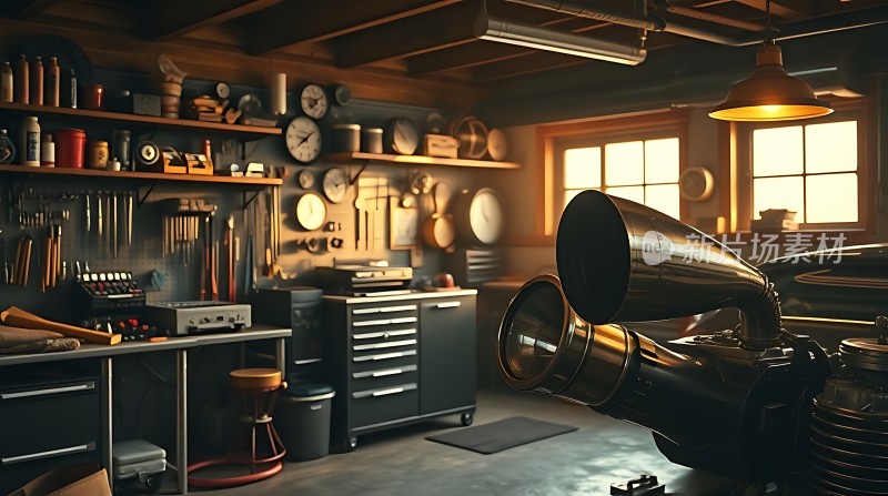 机械车间里的精密仪器与工具