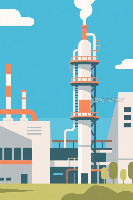 工业设施插画