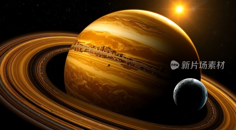 太阳系行星环月图