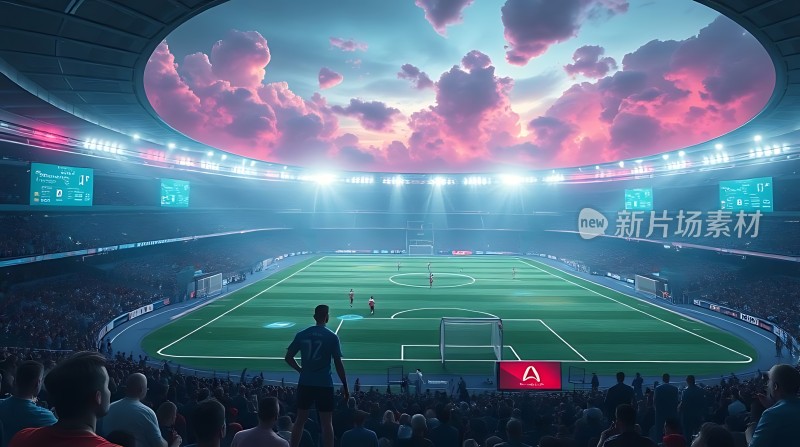 新片场素材足球比赛现场