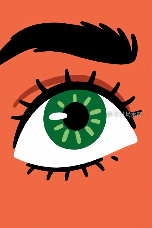 卡通风格眼睛插画