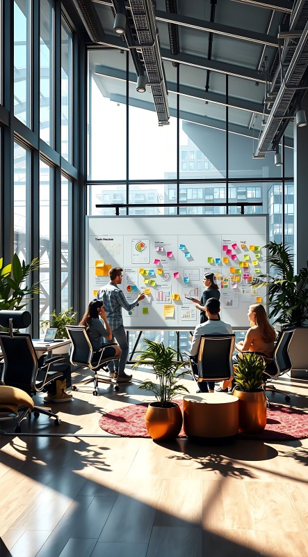 创意碰撞头脑风暴会议现场