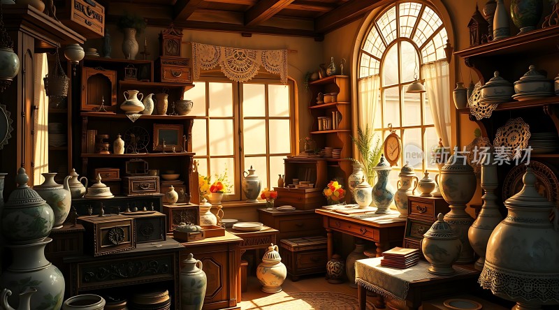 古董瓷器陈列室