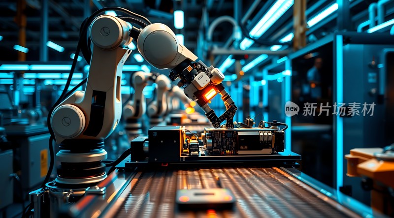 智能机器人生产线上的精密操作