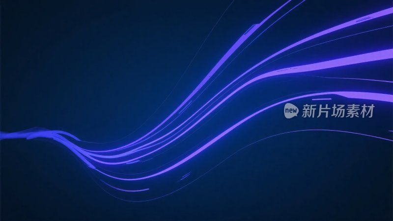 蓝色动感光效线条背景图