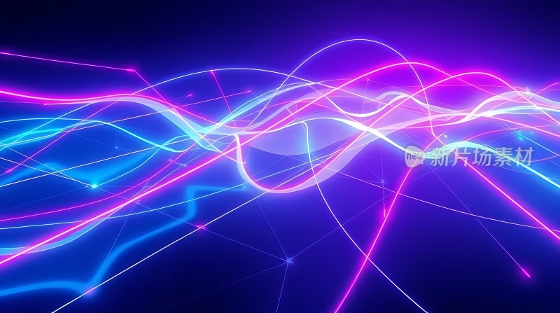 霓虹光束交织的梦幻空间