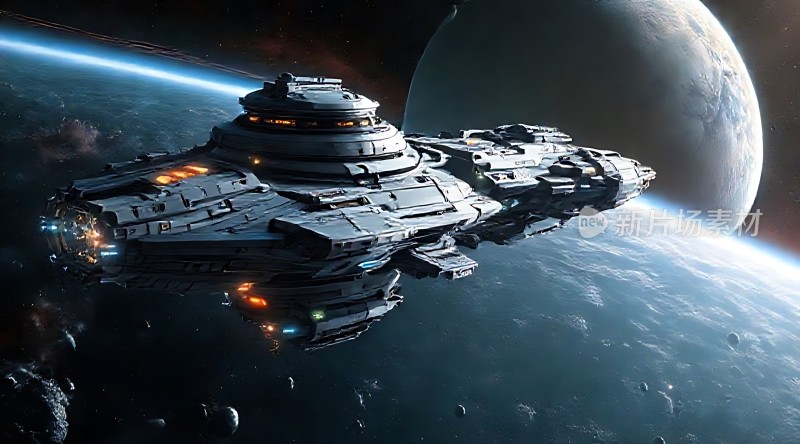 星际飞船遨游宇宙