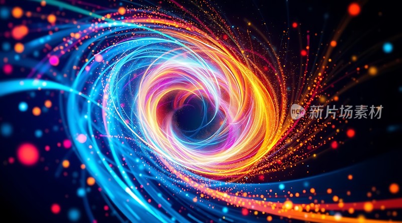 五彩斑斓的光影漩涡