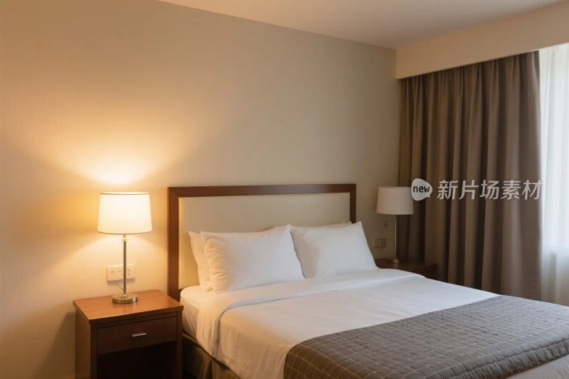酒店客房休息场景