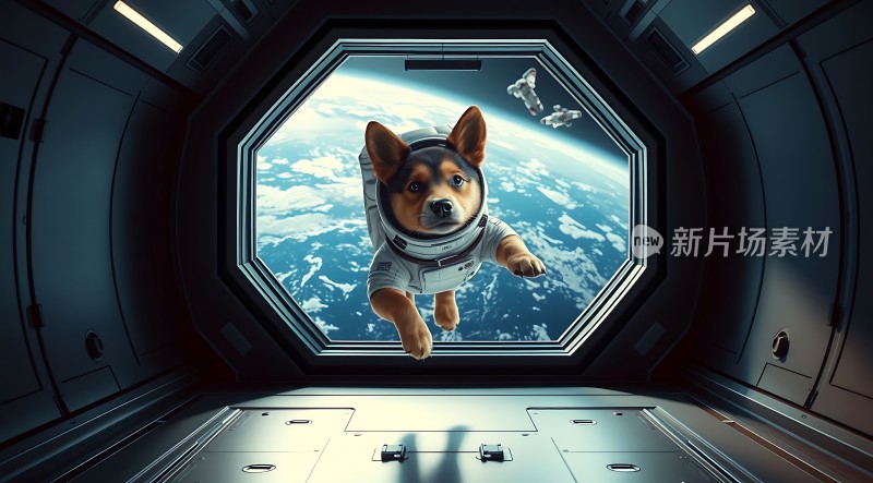 太空遨游的小柴犬