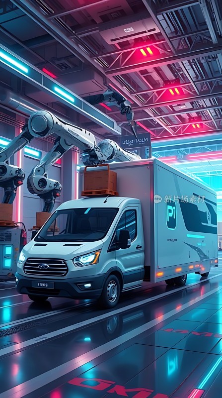 未来物流智能机器人与卡车协同作业