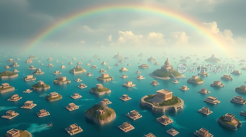 彩虹下的神秘岛屿世界
