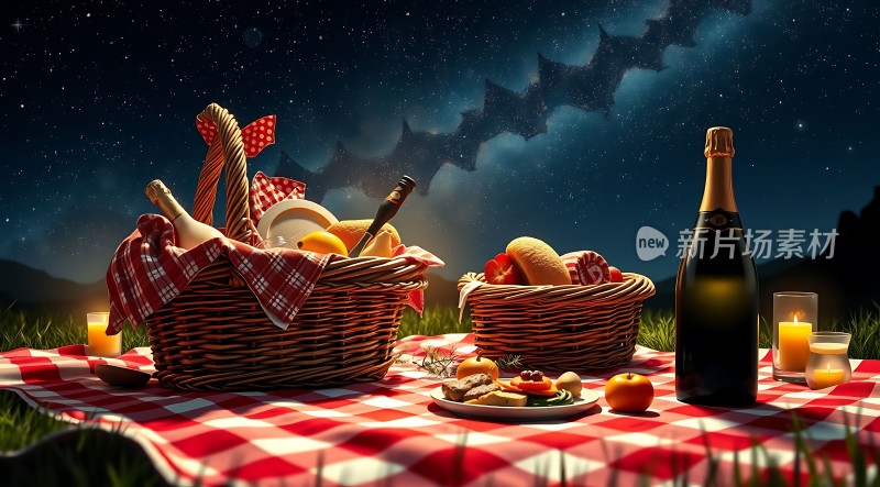 星空下的浪漫野餐