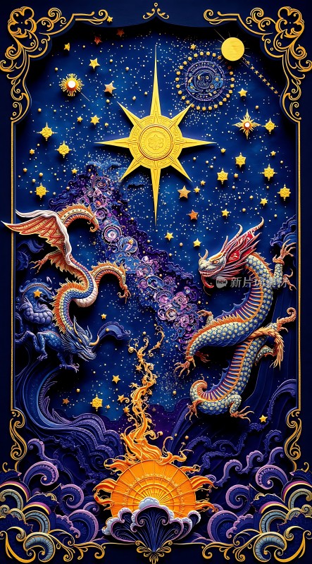 龙凤呈祥星河图