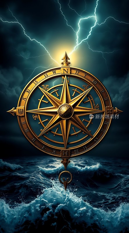 金色罗盘指引风暴海洋