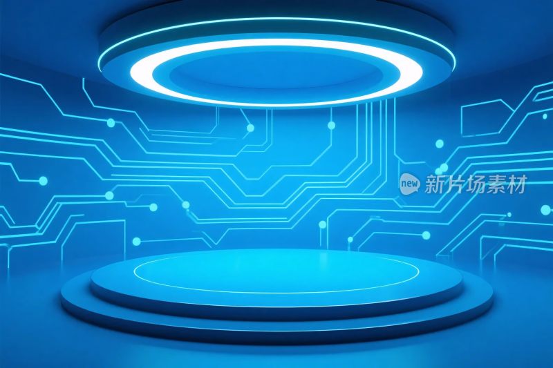 科技感圆形舞台背景