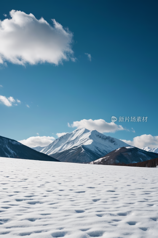 皑皑白雪景色高清风景摄影图片