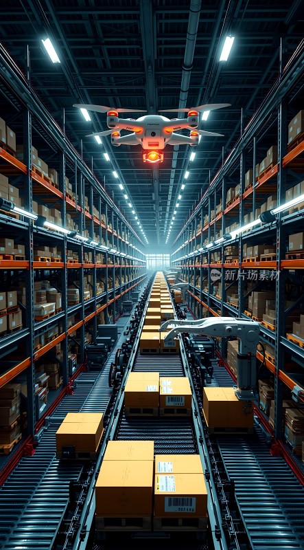 智能物流仓库无人机与机器人协同作业
