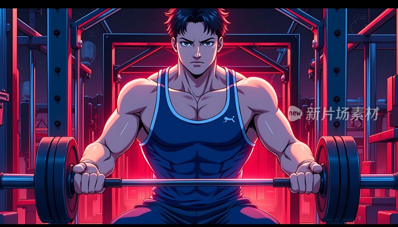 健身达人展示力量与决心