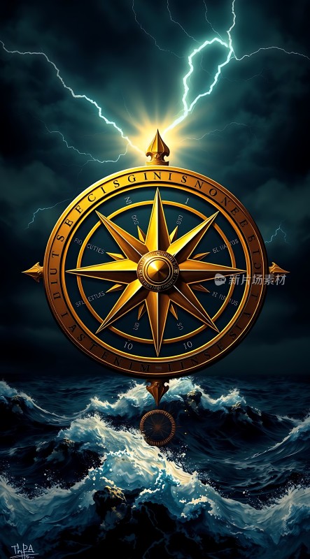 金色罗盘指引风暴海洋