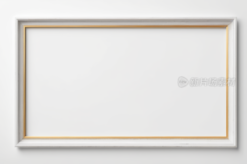 白色边框白色墙壁上有金色边框图片