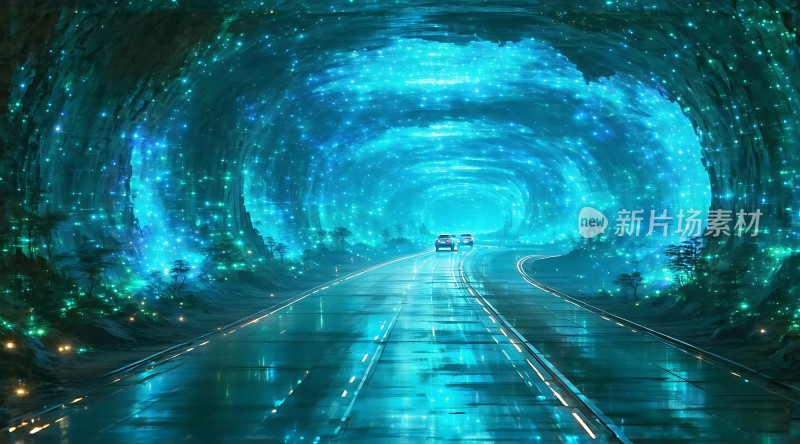 星际隧道光影交错探索未知之路