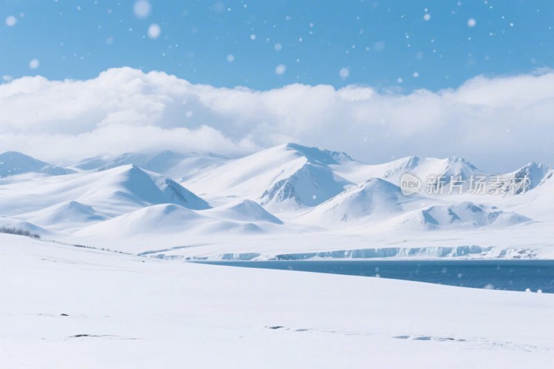 雪山雪景自然风光