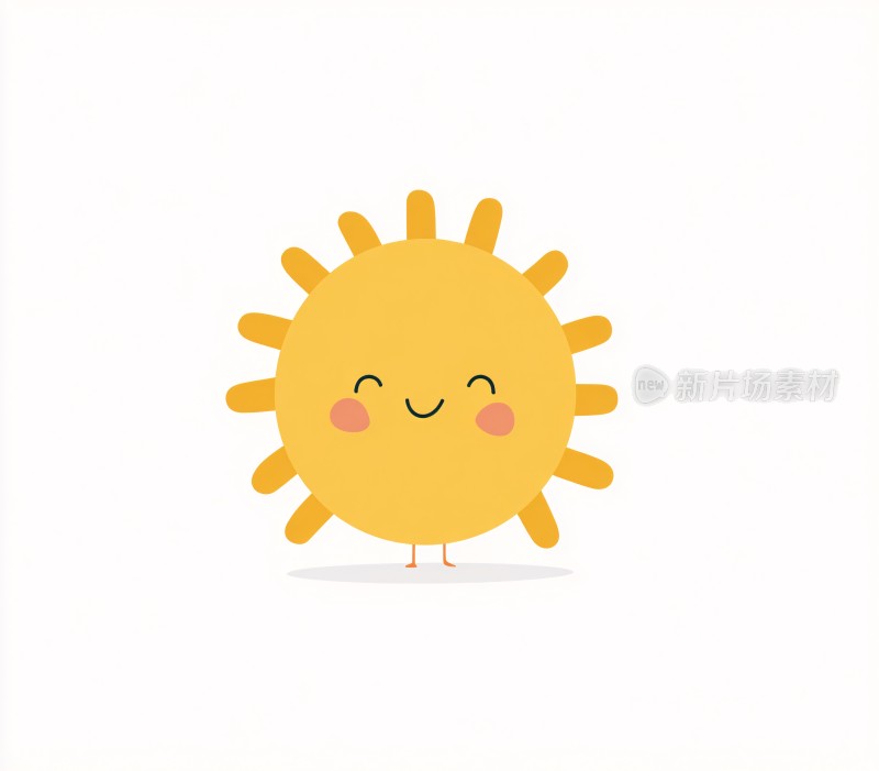 可爱卡通太阳形象插画