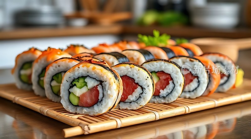 新鲜寿司大集合美味尽在其中！