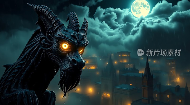 黑暗守护者城市的夜晚