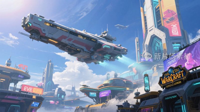 未来城市科幻插画