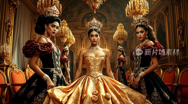 金色宫殿里的三位公主