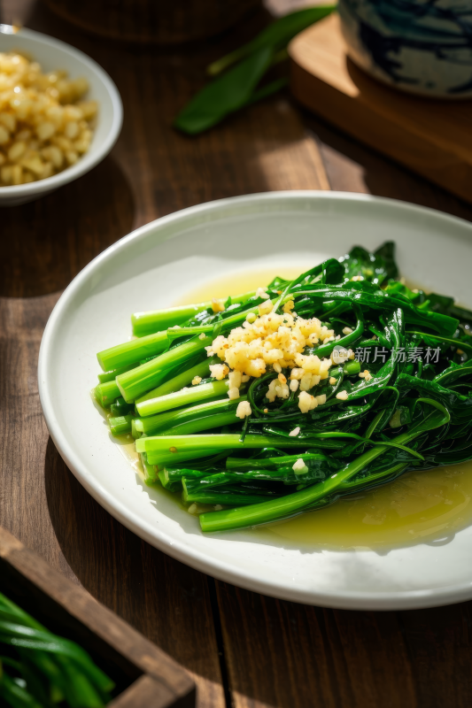 蒜蓉空心菜中国传统经典美食中式家常美味