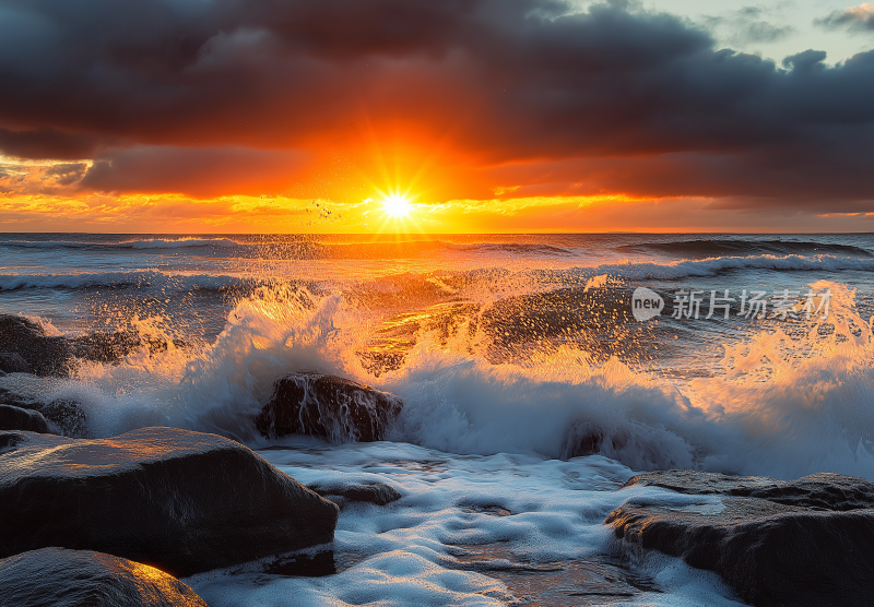 大海 海浪 浪花