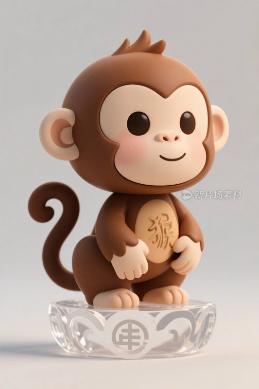 卡通猴子玩偶形象