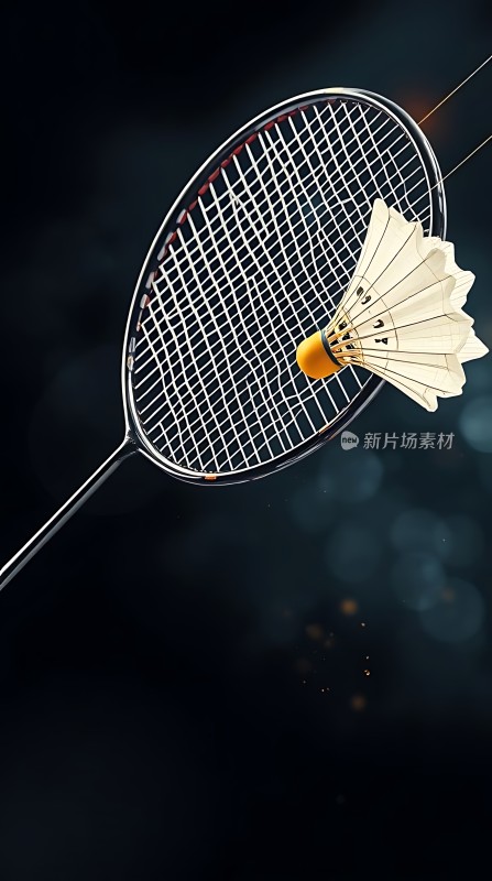 羽毛球拍与羽毛球的完美瞬间